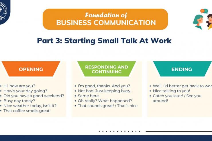 CLB TIẾNG ANH PECC2: BUỔI SINH HOẠT NGHỆ THUẬT BẮT CHUYỆN TẠI NƠI LÀM VIỆC